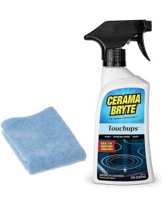 Cerama Bryte Touchups Spray 16 oz Glass Ceramic Cooktop Cleaner With Microfiber Cloth