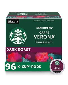 Starbucks KCup Coffee Pods Dark Roast Hot or Iced Coffee Caff Verona 96 Keurig Pods