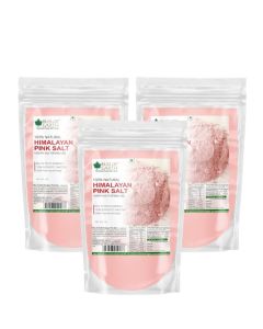 1KG Fine Powder Pakistani Himalayan Pink Salt Non Iodised for weight loss & Healthy Cooking, Natural Substitute of White Salt pack of 3