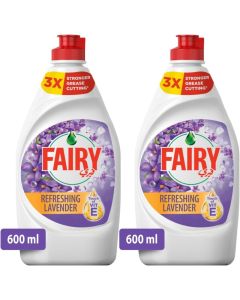 Fairy Dishwashing Liquid, Refreshing Lavender, 2x600ml