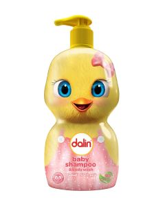 Dalin Baby Shampoo & Body Wash 500ml / 2-in-1 Gentle Baby Hair & Body Cleanser / Colour May Vary (Blue/Pink)