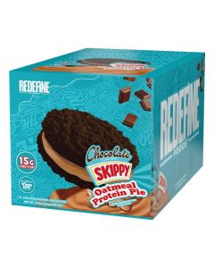 Redefine Foods Oatmeal Protein Pie SKIPPY Chocolate 8 Count 15g of Protein Per Serving NonGMO