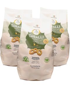 Terre Di Puglia Taralli Classic - Traditional Italian Snack, 8.8 oz (Pack of 3)