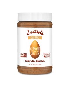 Justins Classic Almond Butter Only Two Ingredients No Stir Glutenfree NonGMO Ketofriendly Responsibly Sourced 16 Ounce Jar Pack of 1