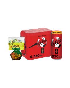 Chips Oman Salad Chips 15grams Pack of 25 + Coca Cola Zero Calories Carbonated Soft Drink Can 330ml Pack of 6