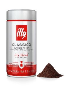 Illy Classico Ground Drip Coffee, Medium Roast, Classic Roast With Notes Of Chocolate & Caramel, 100% Arabica Coffee, No Preservatives, 8.8 Ounce (Pack Of 1)