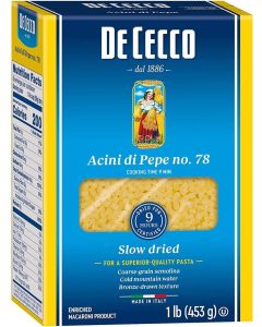 De Cecco Acini di Pepe Pasta, 16 Ounces (Pack of 2) - Slow Dried for Superior Quality