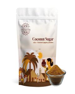 VASUNDHARA DHARITRI Coconut Sugar (Jaggery) 500g, Organic & Unrefined Jaggery, Low GI, High Antioxidants & Minerals, Chemical-free Healthy Sugar Substitute for Tea, Coffee, Desserts, Cooking & Baking