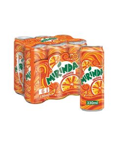 Mirinda Orange Soft Drink Cans 330ml Pack Of 6
