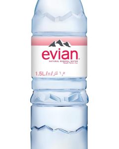 Evian Natural Mineral Water - 6 x 1.5 Liters