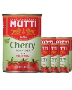 Mutti Cherry Tomatoes Ciliegini 14 oz 6 Pack Italys 1 Brand of Tomatoes Fresh Taste for Cooking Canned Tomatoes Vegan Friendly Gluten Free No Additives or Preservatives
