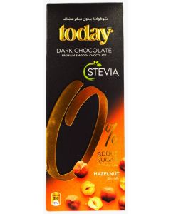 Today STEVIA No Added Sugar Dark Chocolate With Hazelnut 60g