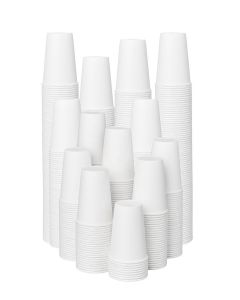 ECOEXTRA 300 Pack 3 oz Bathroom Paper Cups, Small Coffee Cups, Disposable Mini Mouthwash Cups, Suitable for Bathroom, Market, Shops, Party, Picnic, Travel, and Events