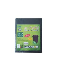 Eco Care Black Garbage BagSheet, 10S, 67 Gallon - 105X125