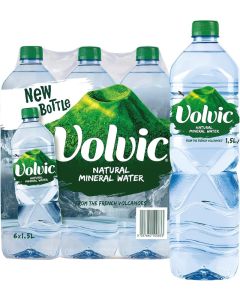 Volvic Natural Mineral Water - Case of 6 x 1.5L Bottles