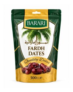 Barari Premium Fardh Dates 500g / Authentic UAE Dates / Naturally Sweet & Soft / Healthy Snack / Resealable Stand-Up Pouch