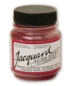 Jacquard Acid Dye for Wool Silk and Other Protein Fibers 12 Ounce Jar Concentrated Powder Cherry Red 617
