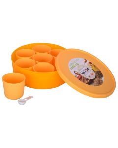 Nayasa Superplast Vital Big Plastic Masala Box Set 15Pieces Orange
