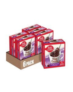Betty Crocker Baking Mug Treats Hot Fudge Brownie Mix with Topping, (Pack of 6)