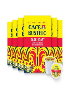 Café Bustelo Dark Roast Coffee, 10 Ct. K-Cup pods (Pack of 6)