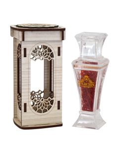 ZARCHIN Super Negin Saffron 2gm Wooden Gift Box (White)