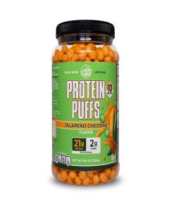 TWIN PEAKS INGREDIENTS Low Carb, Keto Friendly Protein Puffs, Jalapeno Cheddar (300g, 21g Protein, 2g Carbs)