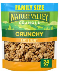 Nature Valley Crunchy Granola, Oats & Honey, Family Size Resealable Bag, 24 oz