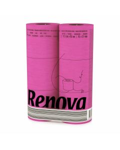 Pink Toilet Paper 3 Ply 6 Rolls pack 140 Premium Quality Sheets