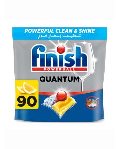 Finish Quantum All in 1 Dishwasher Tablets, Lemon Sparkle Scent, 90 Tabs