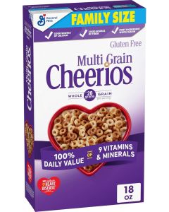 Multi Grain Cheerios Heart Healthy Cereal, Gluten Free, Family Size 18 OZ