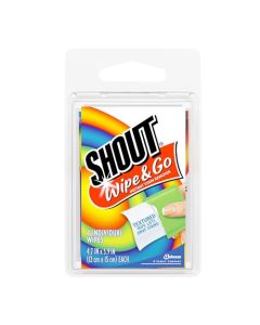 Shout Wipes Wipe and Go Instant Stain Remover Laundry Stain and Spot Remover for OntheGo 4 Wipes Pack of 1