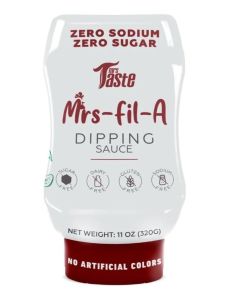Mrs Taste Sugar Free Dipping Sauce, Zero Calories, Zero Sodium, Zero Sugar, High Fiber, Keto Friendly, Paleo Friendly, Low Calorie Condiments and Sauces (11.43oz, Mrs-Fil-A)