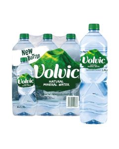 Volvic Natural Mineral Water 6 x 1.5L Pack – Pure Hydration Bottled at Source