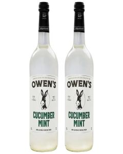 Owen’s Craft Mixers / Cucumber Mint 2 Pack 750ml / Handcrafted in the USA with Premium Ingredients / Vegan & Gluten-Free Soda Mocktail and Cocktail Mixer