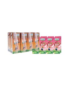 Lacnor Essentials Chocolate Milk, 100% Natural, Low Fat, Rich in Vitamin and Calcium, 28% Reduced Sugar, 180 ML Pack of 8