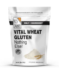 It's Just! Vital Wheat Gluten - High Protein Flour for Vegan Seitan and Low Carb Bread, 20oz