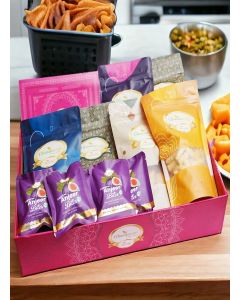 Ghasitaram Gifts Jaiccha Ghasitaram Big Hamper Basket of 12 Healthy Goodies with Sugarfree Kaju Katlis/Sugar Free Sweets/Diabetic Friendly/Diwali Sugar Free Sweets Box