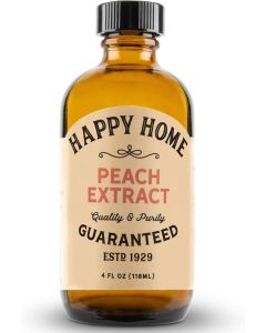 Happy Home Premium Natural Peach Extract - Certified Kosher, 4 oz
