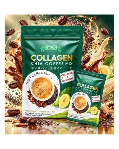 Collagen Chia Coffee Mix 120g / Premium 11-in-1 Coffee Blend with Collagen