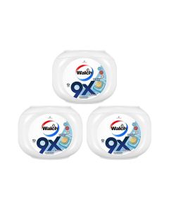 Walch 9X Antibacterial Laundry Detergent Capsules, German Formulated Plant-Based Ingredients with 9X Cleaning Power, Kill 99.9% Germs and Anti Dust Mites, 32 Pods, Pack of 3 X 32 (96 Capsules)