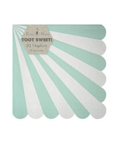 Toot Sweet Aqua Stripe Large Napkin