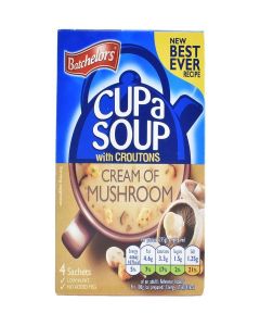 Batchelors Cup a Soup with Croutons, Cream of Mushroom (4 Sachets) - 99g