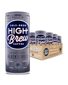 High Brew Black Bold Cold Brew Coffee Caffeinated Dairy Free 8 Ounces Pack Of 12