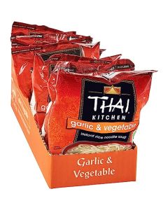 Thai Kitchen Gluten Free Garlic Vegetable Instant Rice Noodle Soup 16 oz Pack of 12