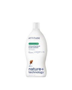 ATTITUDE Dish Soap EWG Verified PlantBased Vegan Dishwashing Liquid Naturally Derived Green Apple and Basil Scent 237 Fl Oz
