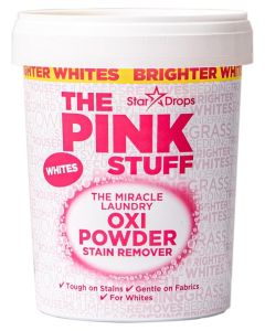 Stardrops The Pink Stuff Miracle Laundry Oxi Powder Stain Remover for Whites 1 kg – Powerful Laundry Whitener & Stain Eliminator