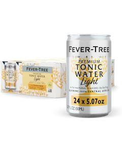 Fever-Tree Refreshingly Light Tonic Water - Premium Quality Mixer in 5.07 Fl Oz Cans, Pack of 24