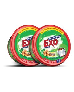 Exo Round Antibacterial Dishwash Bar Tub 250g, Pack of 2