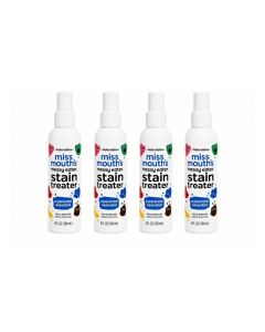 Miss Mouth's Messy Eater Stain Treater Spray, 4 Pack, 4oz (118ml) Portable Fabric & Upholstery Stain Remover
