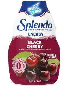 SPLENDA Energy Liquid Water Enhancer Drops, Sugar Free Black Cherry Flavor, 3.11 Fl Oz